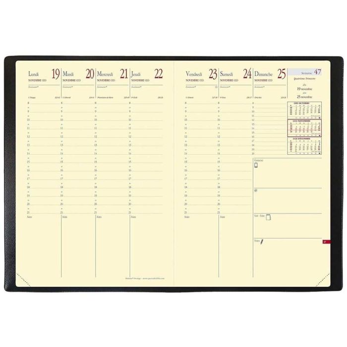 Agenda 2025 MINISTRE PRESTIGE 160 X 240 Mm QUO VADIS 286065Q E Statuts