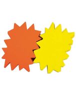 Etoile - Carton fluo non effaçable - 120 x 160 mm - Jaune/Orange APLI Lot de 50