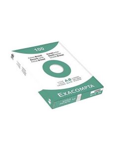 Fiches Bristol lignées sous film - 105 x 148 mm - Blanc EXACOMPTA Lot de 100