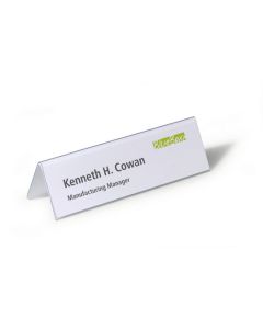 Photo DURABLE 8052-19 : Lot de  chevalets porte-nom - 210 x 61 mm - Transparent