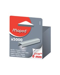 MAPED : Boite de 5000 agrafes zinguées - 19 1/4, 6mm - 326602